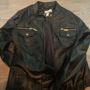 Black leather Moto jacket